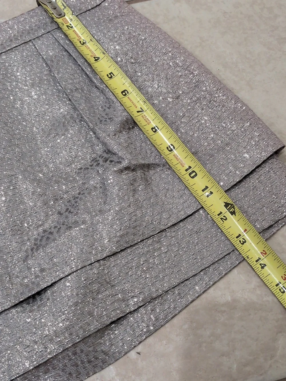 Express Silver Layered Mini Skirt 0